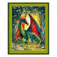 РТ-0057 Частичная вышивка Риолис "Лесной дракон"